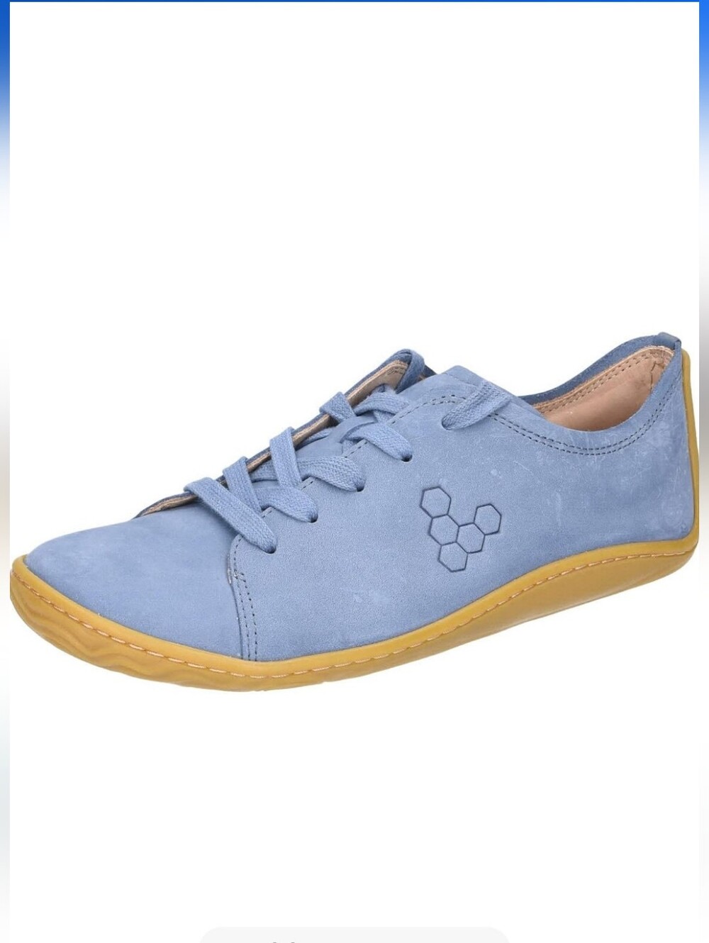 Vivo Barefoot Addis Womens Blue Leather Minimalist Sneakers US 9 Wide Toe Box